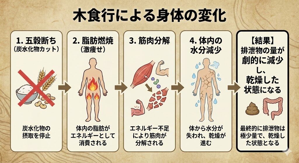 「木食行」で体質を変える:排泄物を極限まで減らす準備